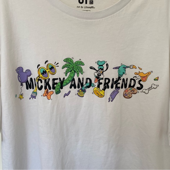 Uniqlo Mickey and Friends White T Shirt - Picture 5 of 7